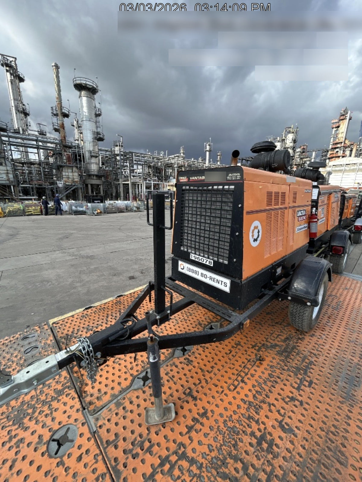 2021 Lincoln Electric Vantage 549X Ready Pak 3, ORANGE (includes trailer, cable rack, fender light kit)