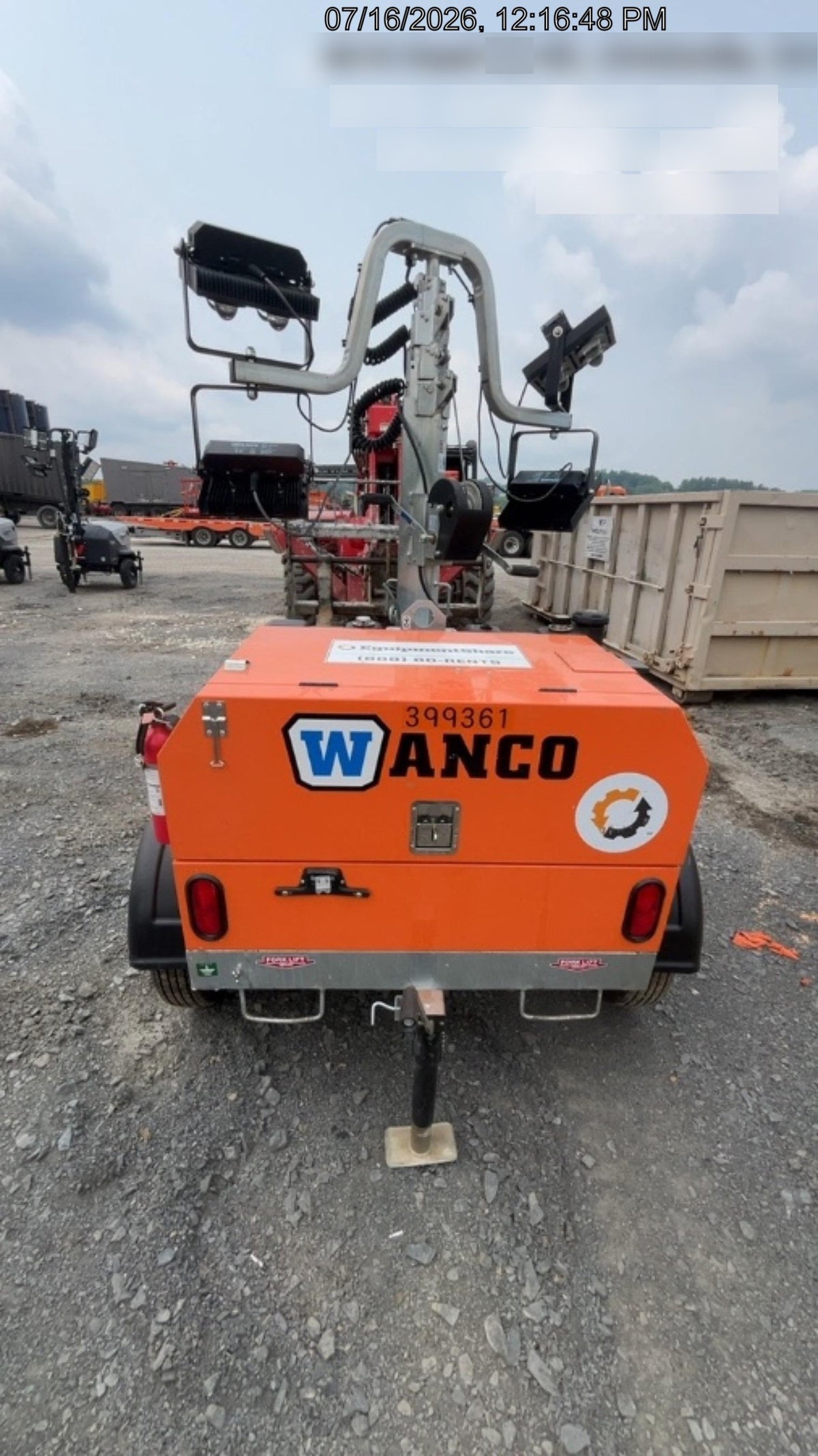 2024 Wanco WLTT-4MM4K Diesel, Deep Sea Controller, Shore Power Plug, Auto Start, (4) 350W LED Floodlights, 4kW Generator, 60 Gal Fuel Tank, 2" Ball, T3