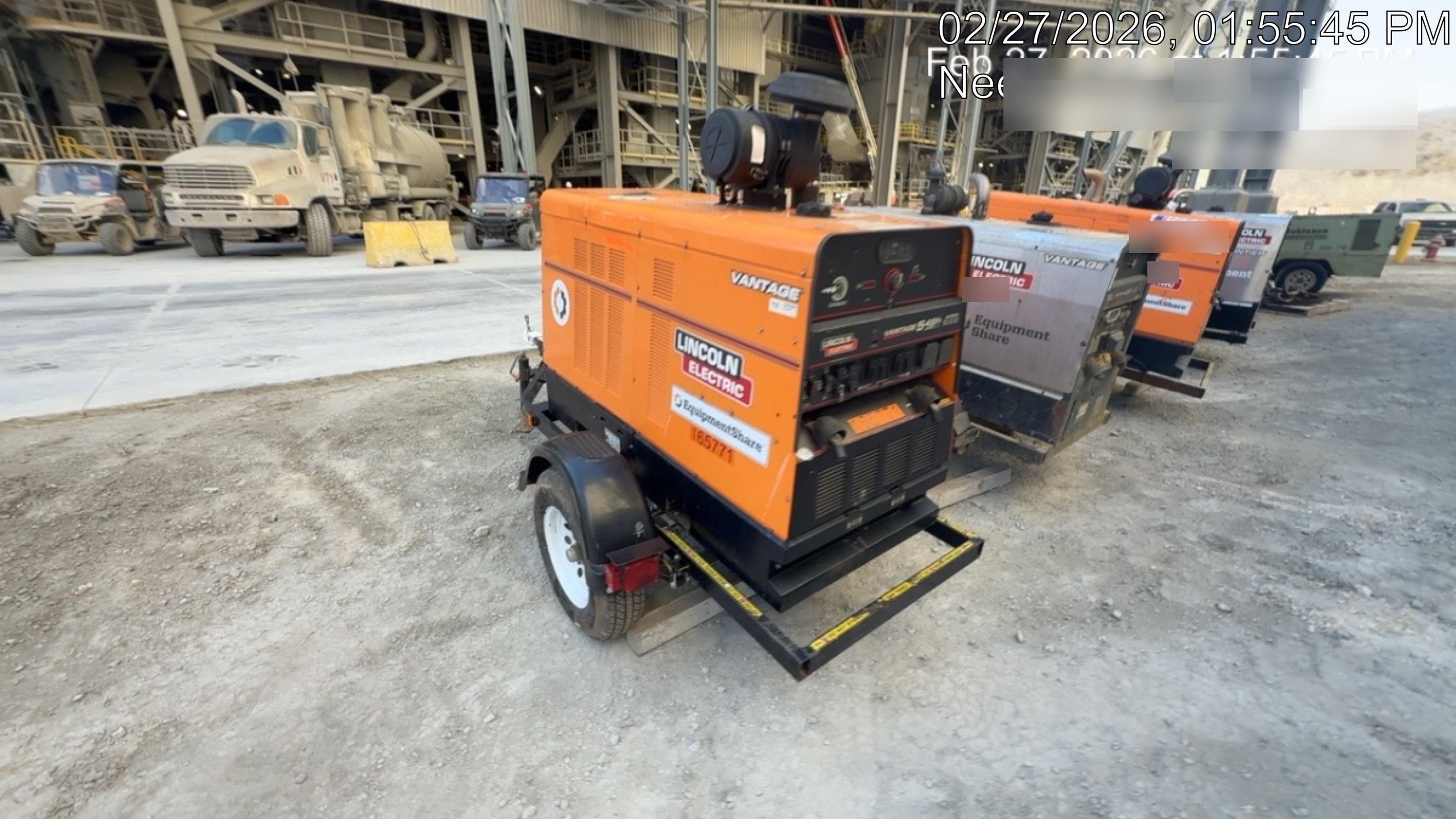 2021 Lincoln Electric Vantage 549X Ready Pak 3, ORANGE (includes trailer, cable rack, fender light kit)
