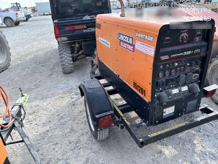 2021 Lincoln Electric Vantage 322 Vantage 322 Ready Pak 3 w/ Telematics & Decals, ORANGE (includes trailer, cable rack, fender light kit)