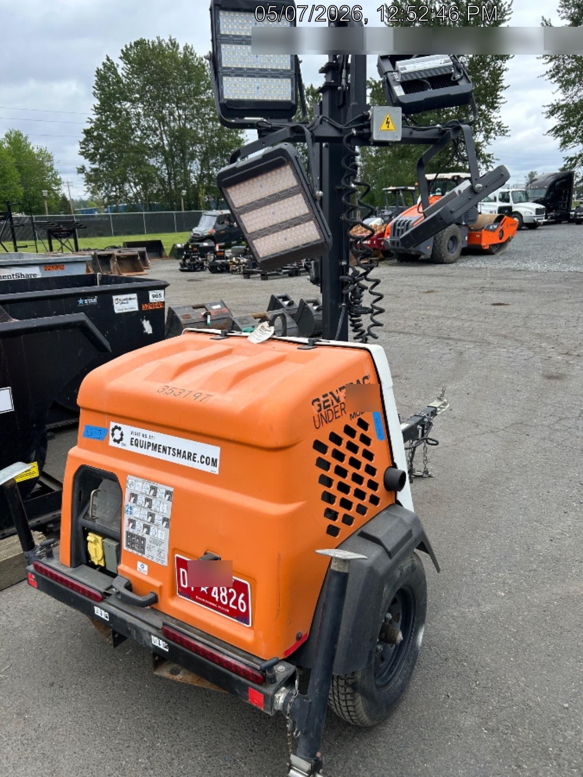 2023 Generac MLT2 Diesel, Flex Switch 120V Input, Powerzone Controller, (4) 320W LED Lights, 4kW Generator, 39.9 Gal Fuel Tank, 2" Ball, T3