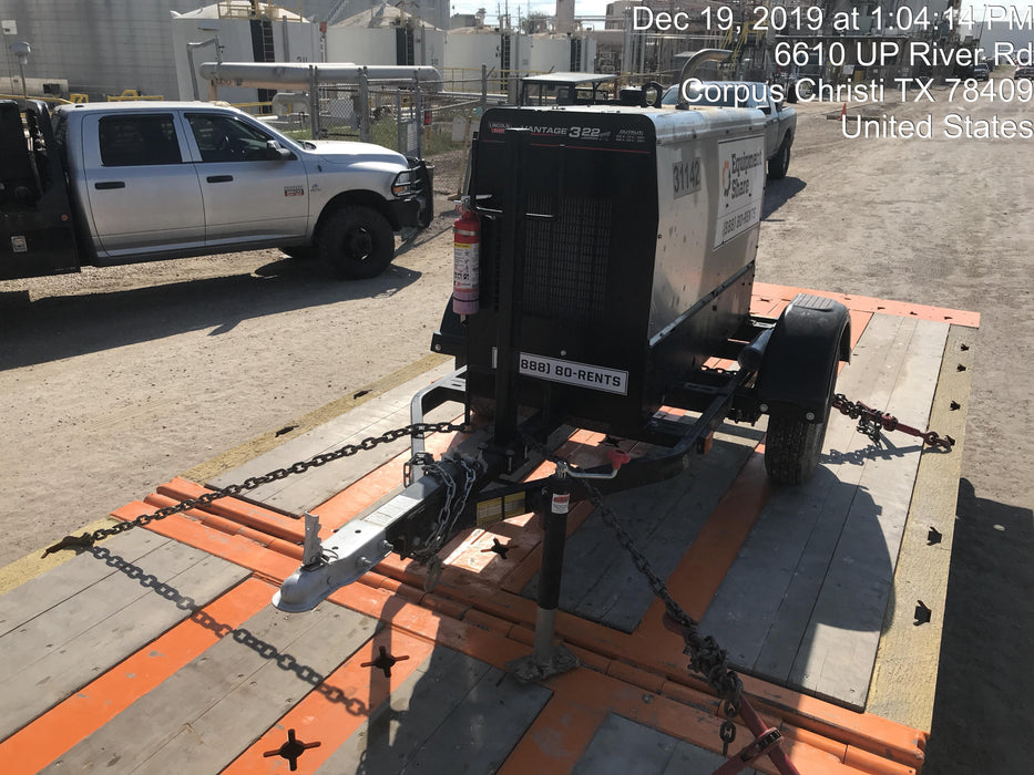 2019 Lincoln Electric Vantage 322 Welder Ready-Pak 3, Two wheel trailer, Fender and Light kit, Cable Rack