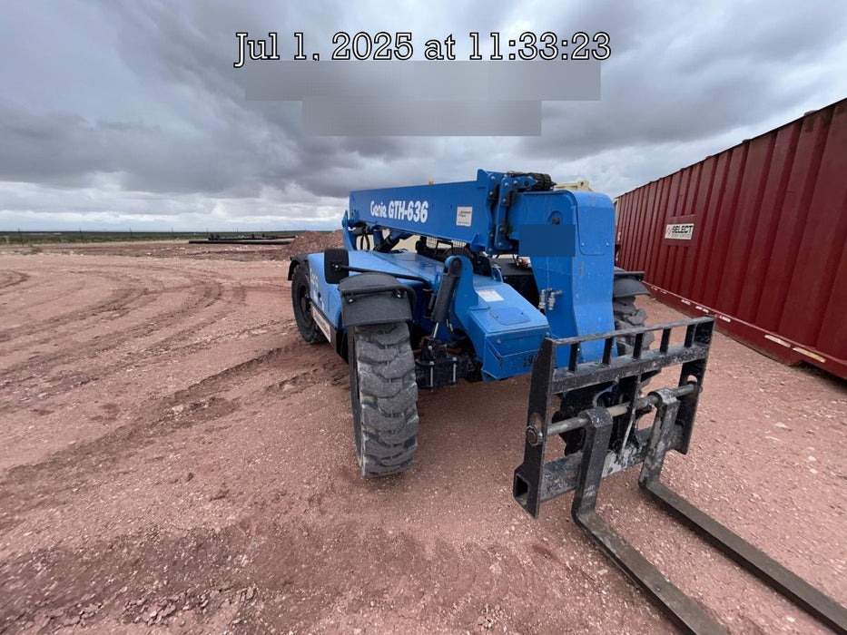 2018 Genie GTH-636 Genie GTH-636 w/Open ROPS, Work Lights, Solid Tires, RH Cab Mesh, Beacon, 48" Carriage and Forks