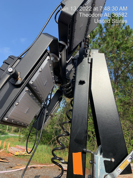 2022 Allmand NLV3GR (4) LED Light Fixture 350W, 23' Vertical Mast, 3kW Prime, Towable, Deep Sea L401, Leveling Jacks, Yanmar T4F 5.8hp