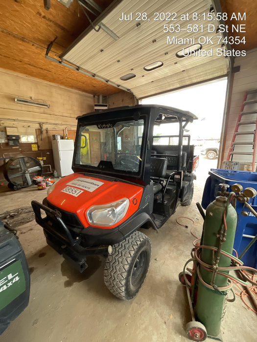 2019 Kubota RTV-X1140W-H 4wd Utility Cart, LED Strobe, Windshield Tempered Glass, Plastic Canopy, Wire Harness Kit, Backup Alarm