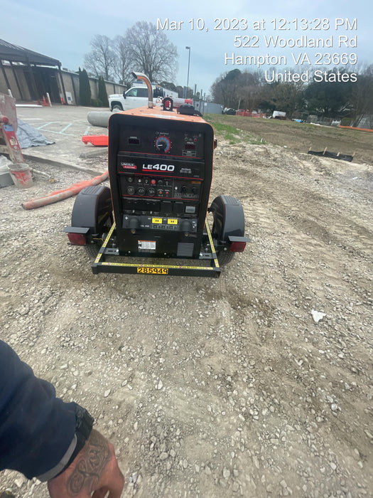 2022 Lincoln Electric LE400 Kubota V1505, Trlr, Cable Rack, Light Kit, ES Decals, T3