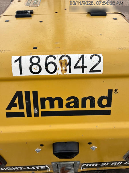 Allmand NLV3GR (4) LED Light Fixture 350W, 23' Vertical Mast, 3kW Prime, Towable, Deep Sea L401, Leveling Jacks, Yanmar T4F 5.8hp