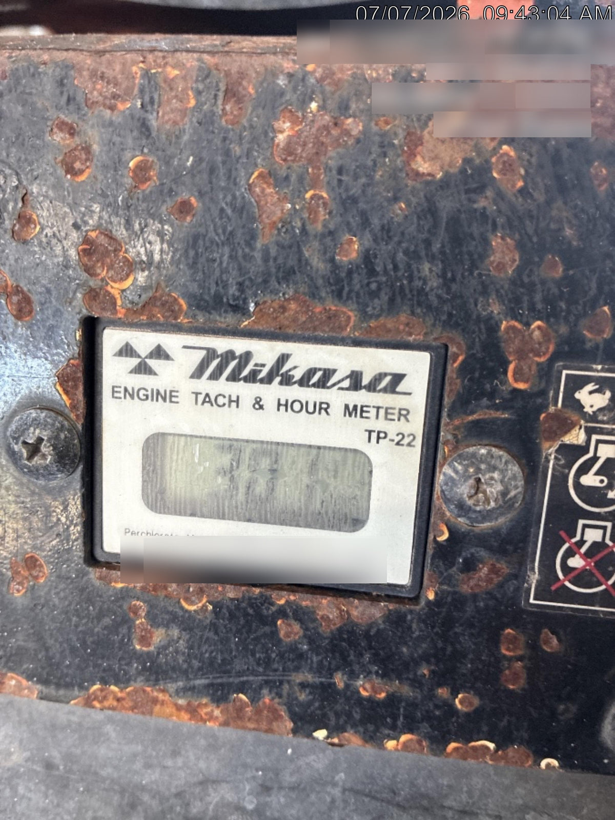 2023 Multiquip MV308GH Honda GX270, 18" Plate, Tachometer