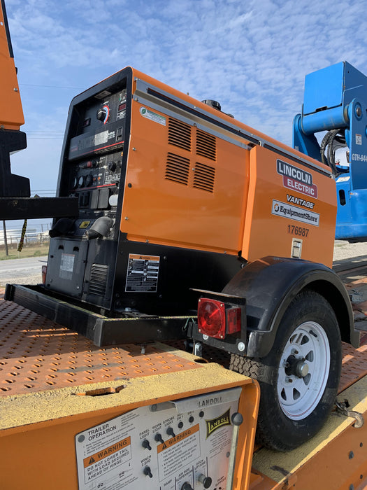2021 Lincoln Electric Vantage 322 Vantage 322 Ready Pak 3 w/ Decals, ORANGE (includes trailer, cable rack, fender light kit) NO Telematics