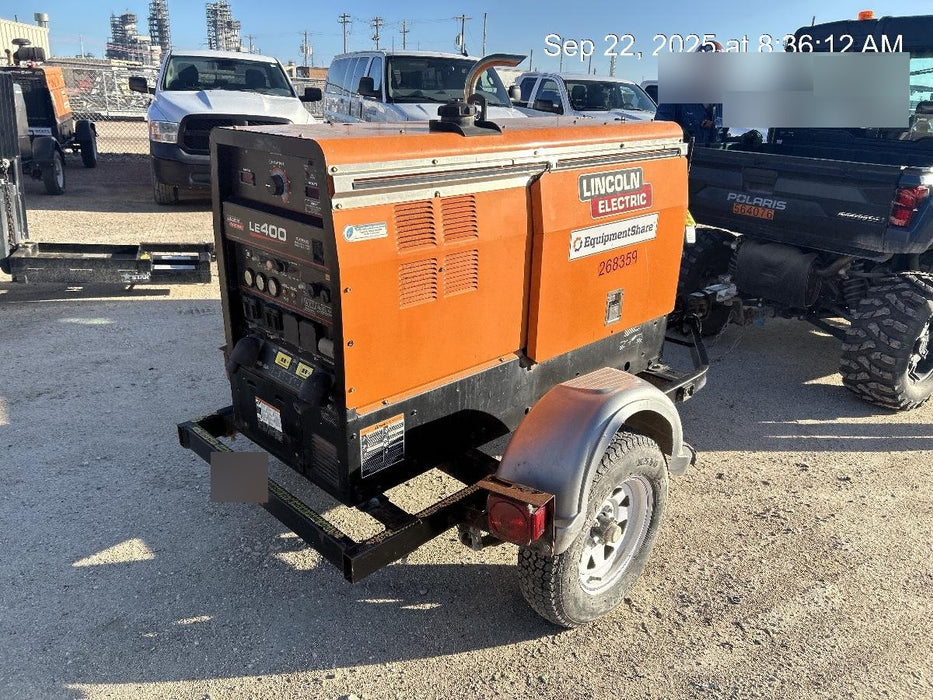 2022 Lincoln Electric LE400 Kubota V1505, Trlr, Cable Rack, Light Kit, ES Decals, T3