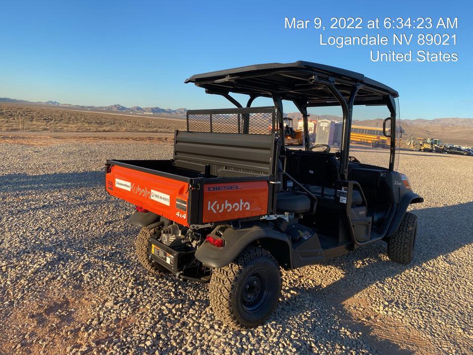 2022 Kubota RTV-X1140W-H Plastic Canopy, Windshield Acrylic Clear, LED Strobe Light, Wire Harness Kit, Back up Alarm