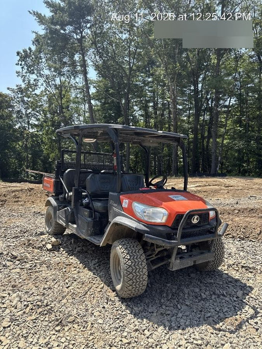 Kubota RTV-X1140W-H 4WD utility cart -LED strobe -Windshield tempered glass -Plastic canopy -Wire harness kit -Backup alarm