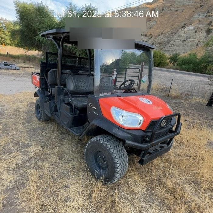 2022 Kubota RTV-X1140W-H Plastic Canopy, Windshield Acrylic Clear, LED Strobe Light, Wire Harness Kit, Back up Alarm