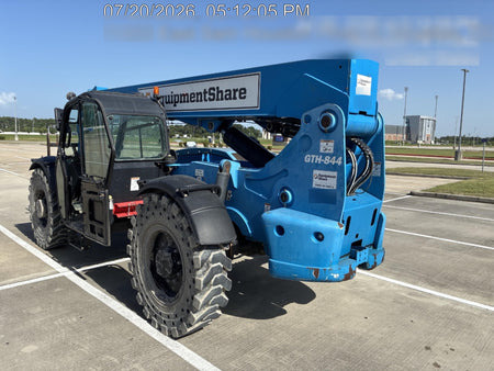 2019 Genie GTH-844 Cab/Heat/AC, Solid RT Tires, LED Work Lights, Beacon 60" QA Carriage, 48" Forks