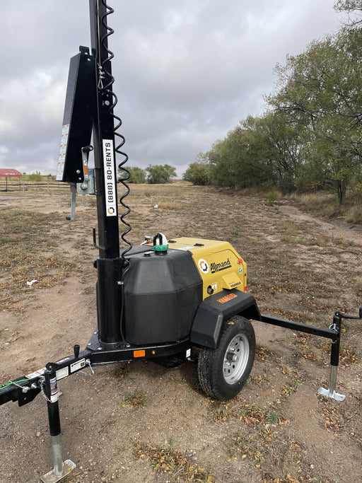 2022 Allmand NLV3GR (4) LED Light Fixture 350W, 23' Vertical Mast, 3kW Prime, Towable, ES Decals, T3