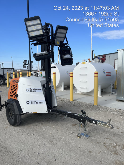 2023 Generac MLT2 Diesel, Flex Switch 120V Input, Powerzone Controller, (4) 320W LED Lights, 4kW Generator, 39.9 Gal Fuel Tank, 2" Ball, T3