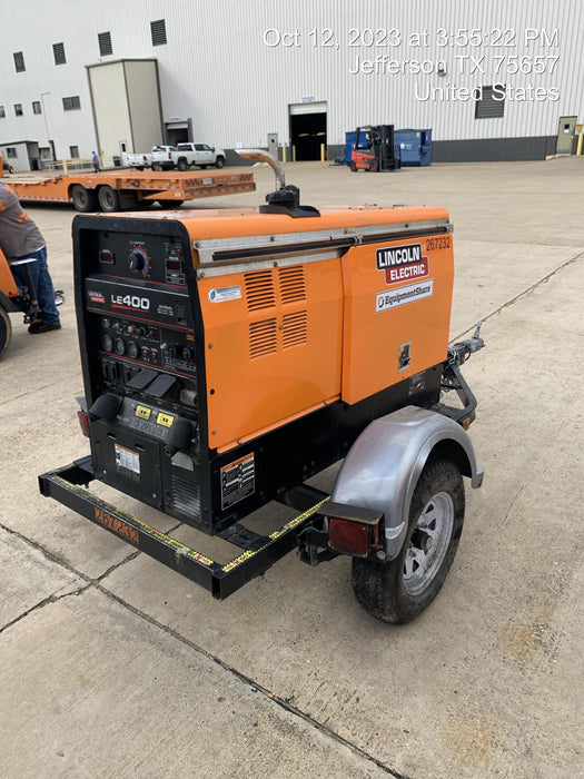 2022 Lincoln Electric LE400 Kubota V1505, Trlr, Cable Rack, Light Kit, ES Decals, T3