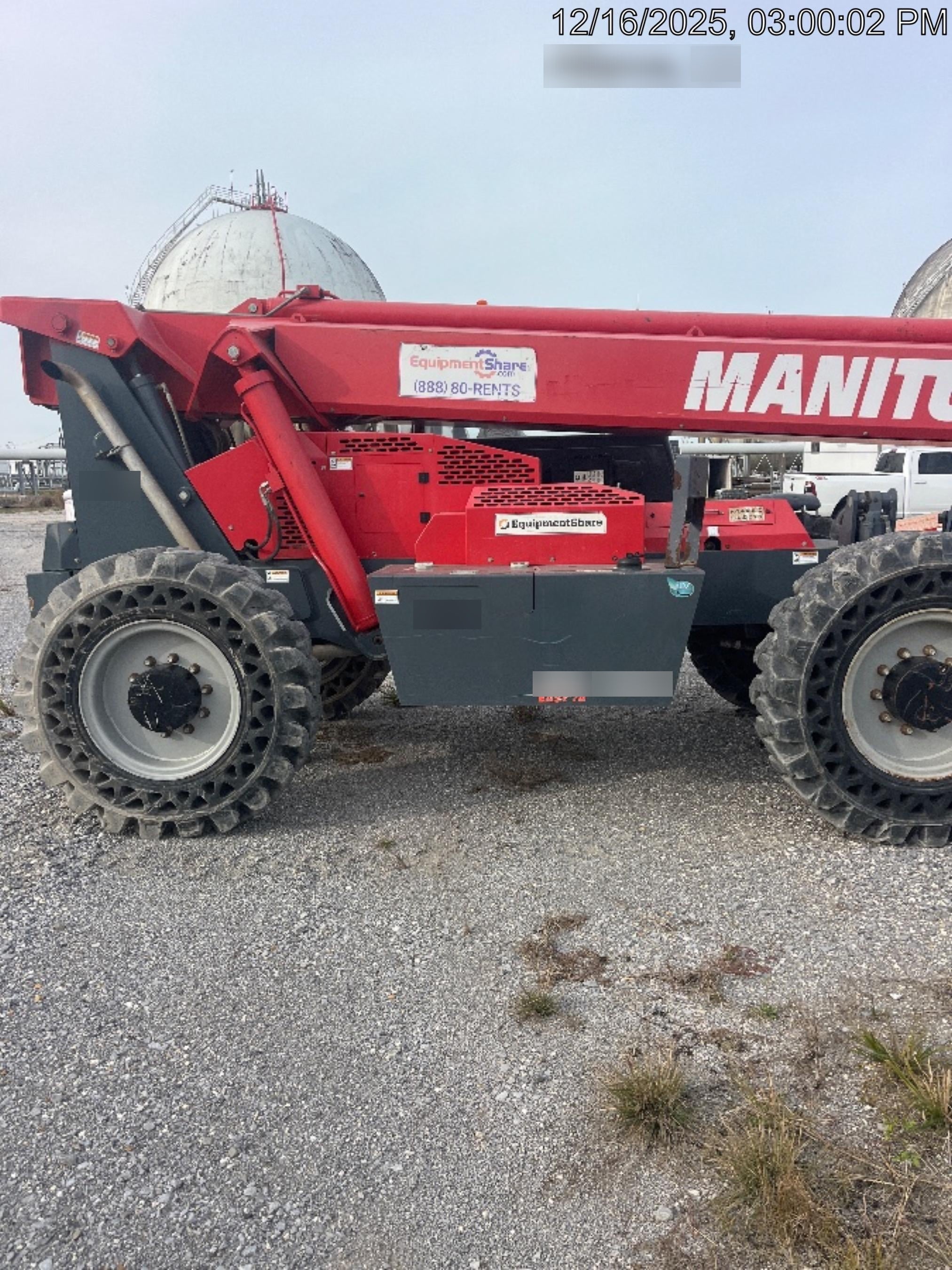 2018 Manitou MTA10055 MTA10055 - 74 HP T4, Canopy, Worklights/Strobe, Beacon, 66" Carriage, 60" Forks, Solid Tires, Lift Hook, Aux Hydraulics