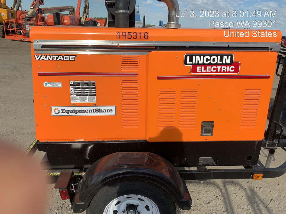 2021 Lincoln Electric Vantage 549X Ready Pak 3, ORANGE (includes trailer, cable rack, fender light kit)
