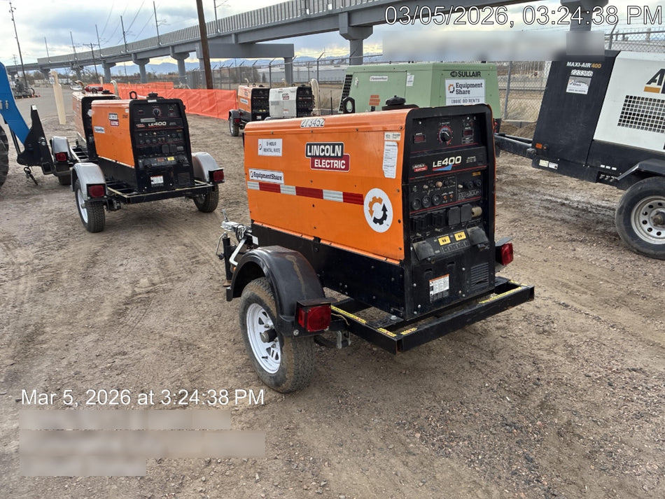 2022 Lincoln Electric LE400 Kubota V1505, Trlr, Cable Rack, Light Kit, ES Decals, T3