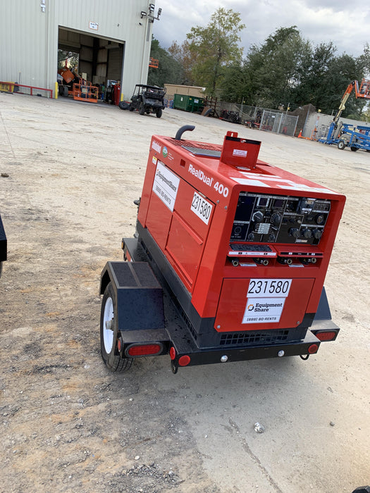 2022 Shindaiwa DGW400MDL Kubota D902 Engine, 23 HP, Dual Op Welder, Wire, Arc, Droop Stick, Tig, and CC Stick Functionality, Simulphase, 3 Phase and 1 Phase Gen Output, Single Axle NB Trlr, Slr Trckl Chrg 12V 12W, Fire Ext