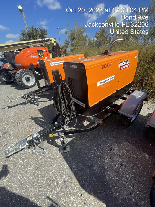 2022 Lincoln Electric LE400 Kubota V1505, Trlr, Cable Rack, Light Kit, ES Decals, T3