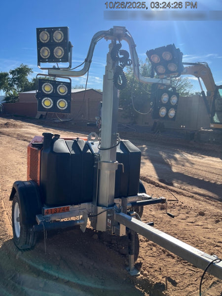 2024 Wanco WLTT-4MM4K Diesel, Deep Sea Controller, Shore Power Plug, Auto Start, (4) 350W LED Floodlights, 4kW Generator, 60 Gal Fuel Tank, 2" Ball, T3