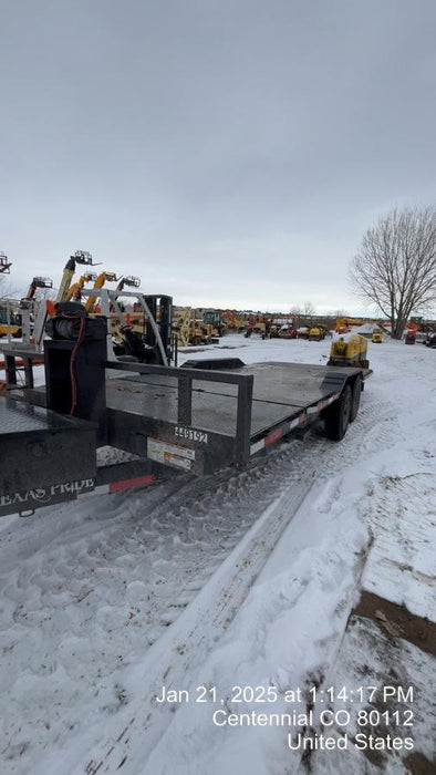 2025 TEXAS PRIDE TRAILERS 21' Lowboy Gravity Tilt Bed 14K Bumper Pull Trailer