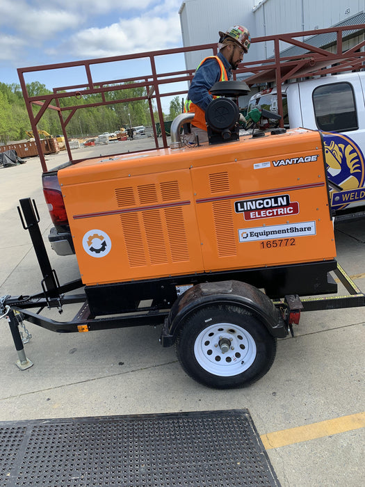 2021 Lincoln Electric Vantage 549X Ready Pak 3, ORANGE (includes trailer, cable rack, fender light kit)