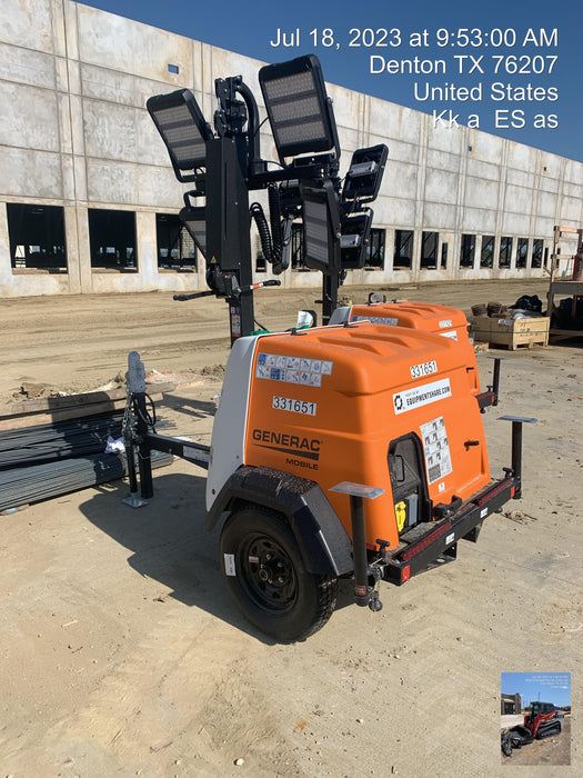 2023 Generac MLT2 Diesel, Flex Switch 120V Input, Powerzone Controller, (4) 320W LED Lights, 4kW Generator, 39.9 Gal Fuel Tank, 2" Ball, T3