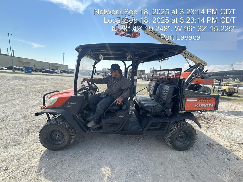 2020 Kubota RTV-X1140W-H Canopy, Diesel, 2 Seater, HDWS Tires, Windshield, Back up Alarm, Amber Strobe Light, Cargo Box