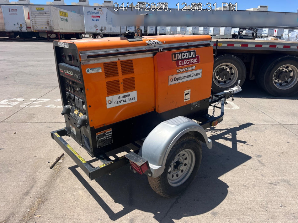 2022 Lincoln Electric LE400 Kubota V1505, Trlr, Cable Rack, Light Kit, ES Decals, T3