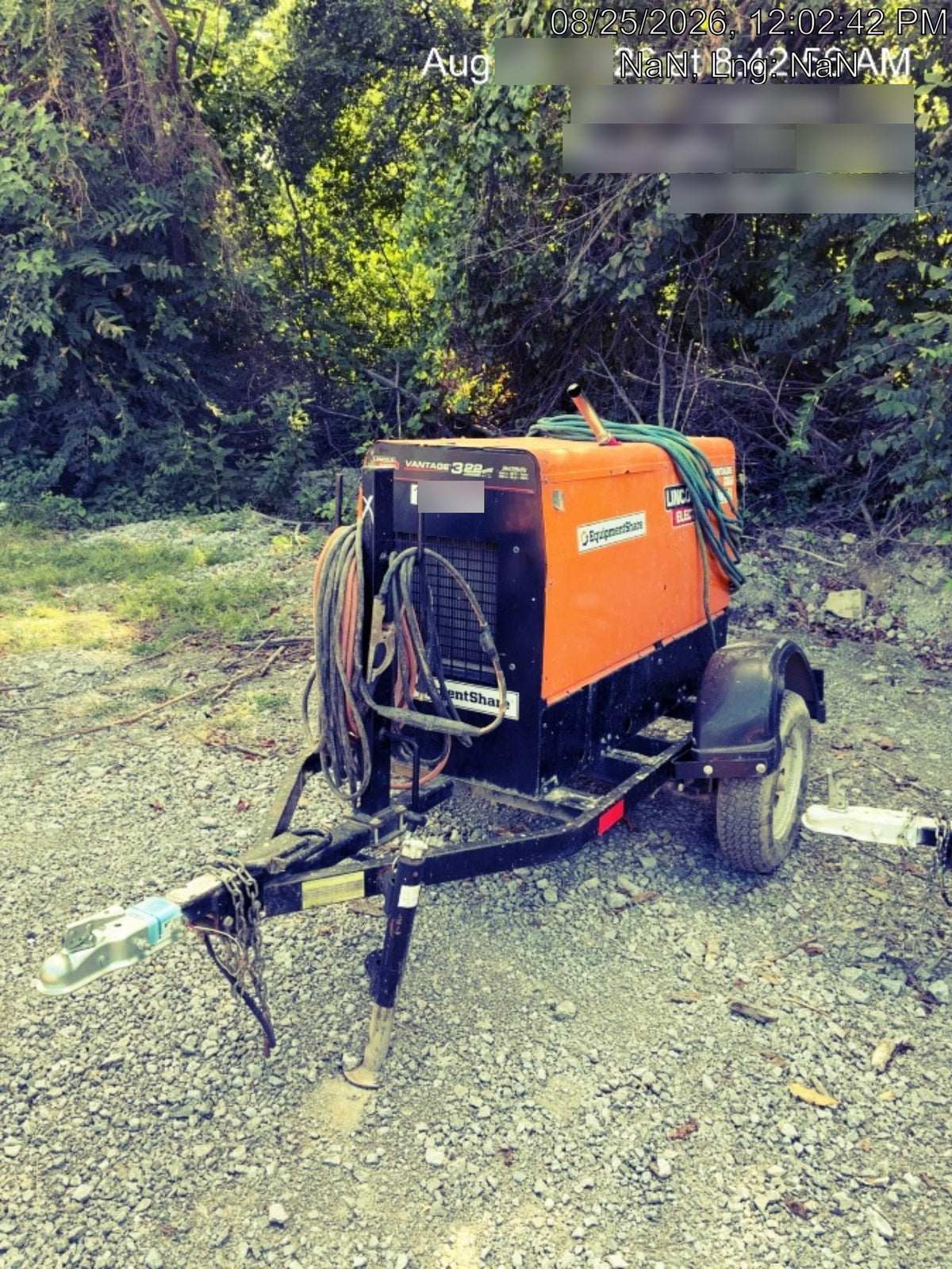 2021 Lincoln Electric Vantage 322 Vantage 322 Ready Pak 3 w/ Decals, ORANGE (includes trailer, cable rack, fender light kit) NO Telematics