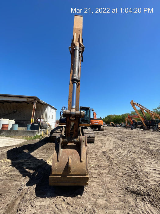 2015 Case CX350D CAB A/C, 13'-3" ARM, STEEL TRACKS, THUMB