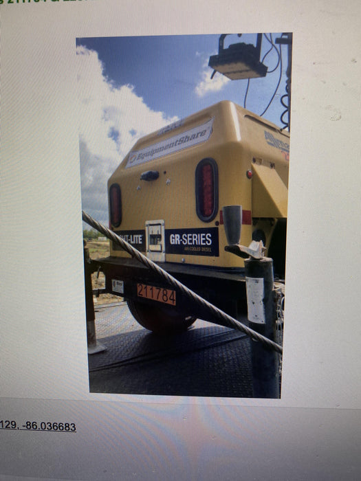 2022 Allmand NLV3GR (4) LED Light Fixture 350W, 23' Vertical Mast, 3kW Prime, Towable, Deep Sea L401, Leveling Jacks, Yanmar T4F 5.8hp