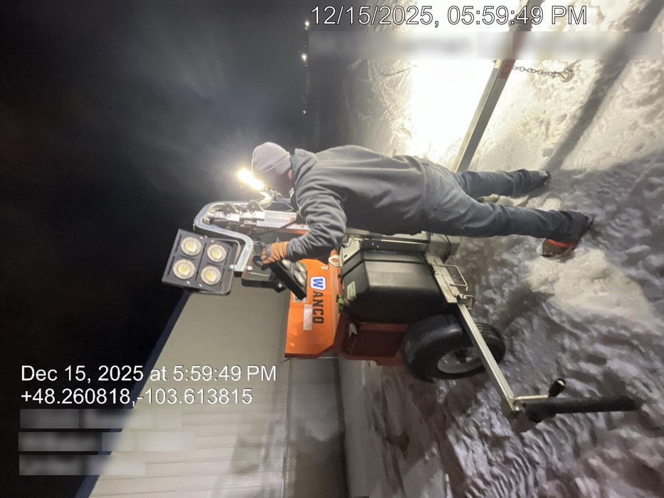 2024 Wanco WLTT-4MM4K Diesel, Deep Sea Controller, Shore Power Plug, Auto Start, (4) 350W LED Floodlights, 4kW Generator, 60 Gal Fuel Tank, 2" Ball, T3