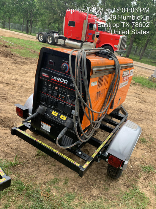 2023 Lincoln Electric LE400 Kubota V1505, Trlr, Cable Rack, Light Kit, ES Decals, T3