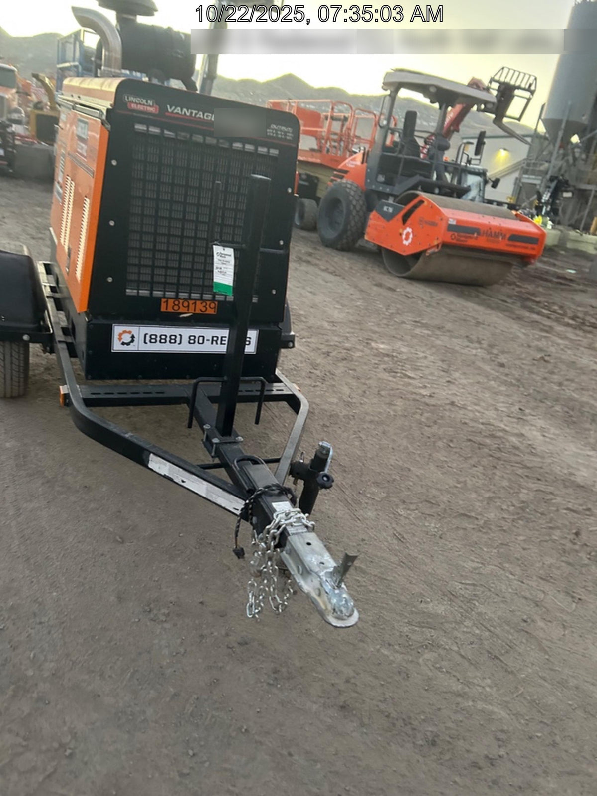 2021 Lincoln Electric Vantage 549X Ready Pak 3, ORANGE (includes trailer, cable rack, fender light kit)