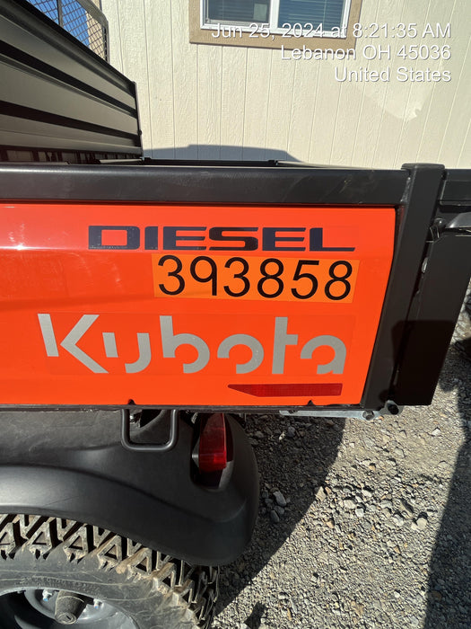 2024 Kubota RTV-X1140W-H 4WD, LED Strobe, Windshield Acrylic Clear, Plastic Canopy, Wire Harness Kit, Backup Alarm