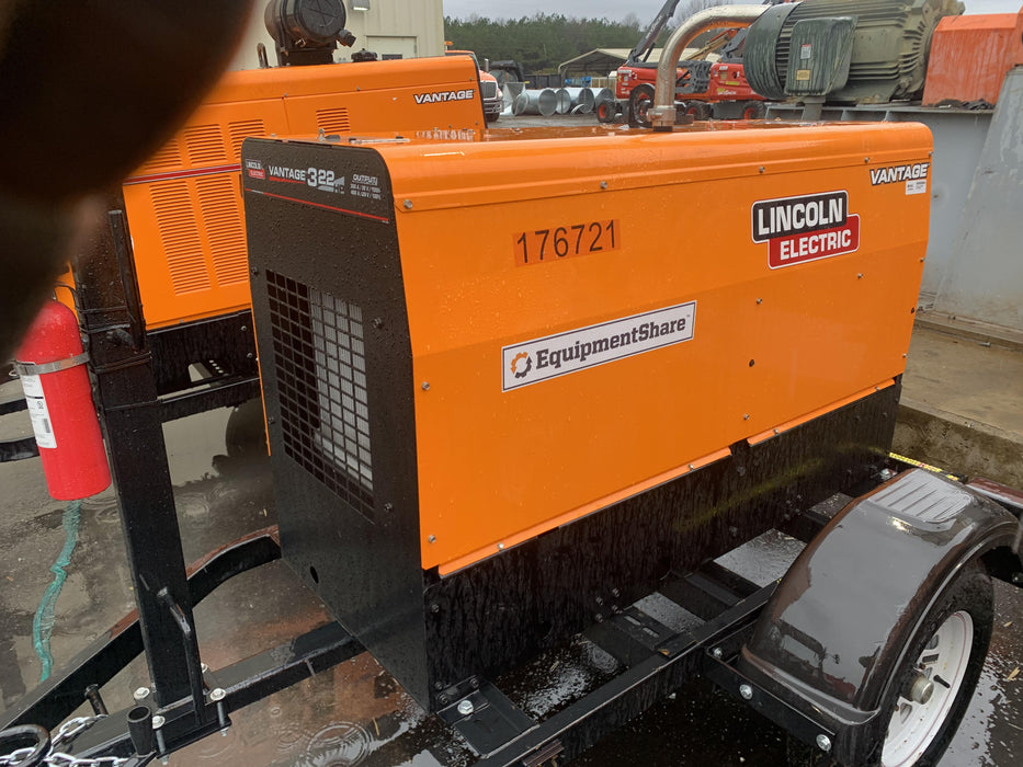 2021 Lincoln Electric Vantage 322 Vantage 322 Ready Pak 3 w/ Decals, ORANGE (includes trailer, cable rack, fender light kit) NO Telematics