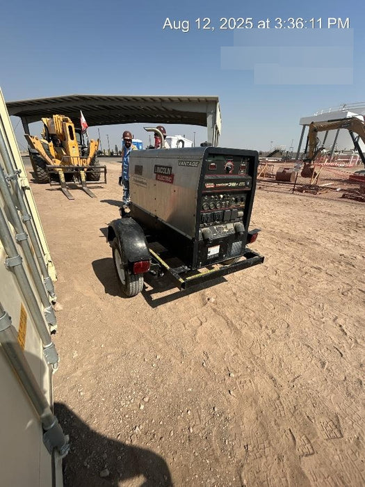 2019 Lincoln Electric Vantage 322 Ready-Pak 3, Two Wheel Trailer, Fender and Light Kit, Cable Rack