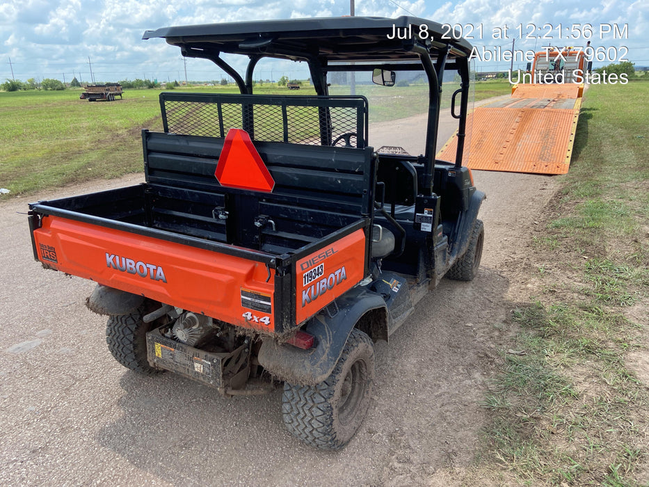 Kubota RTV-X1140W-H Canopy, 4-Seater, Diesel, Windshield Acrylic Clear, LED Strobe, Backup Alarm
