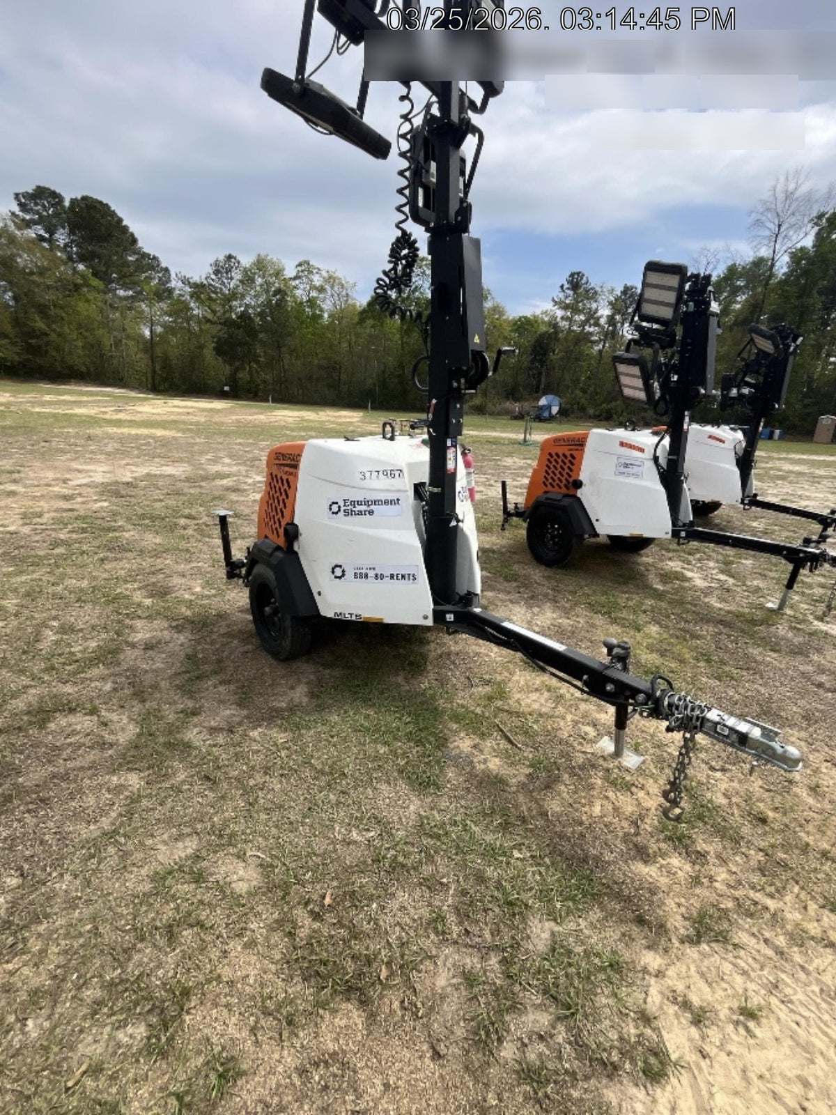 2023 Generac MLT2 Diesel, Flex Switch 120V Input, Powerzone Controller, 
(4) 320W LED Lights, 4kW Generator, 39.9 Gal Fuel Tank, 2" Ball, T3