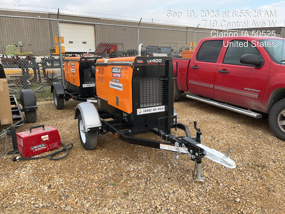 2022 Lincoln Electric LE400 Kubota V1505, Trlr, Cable Rack, Light Kit, ES Decals, T3