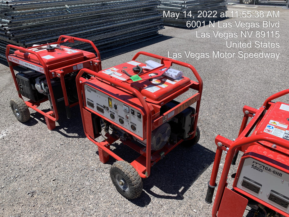 2020 Multiquip GA6HR Gen 6kW Honda GX340 GFCI Wheel Kit