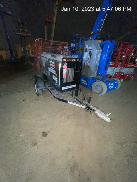 2019 Lincoln Electric Vantage 322 Welder Ready-Pak 3, Two wheel trailer, Fender and Light kit, Cable Rack