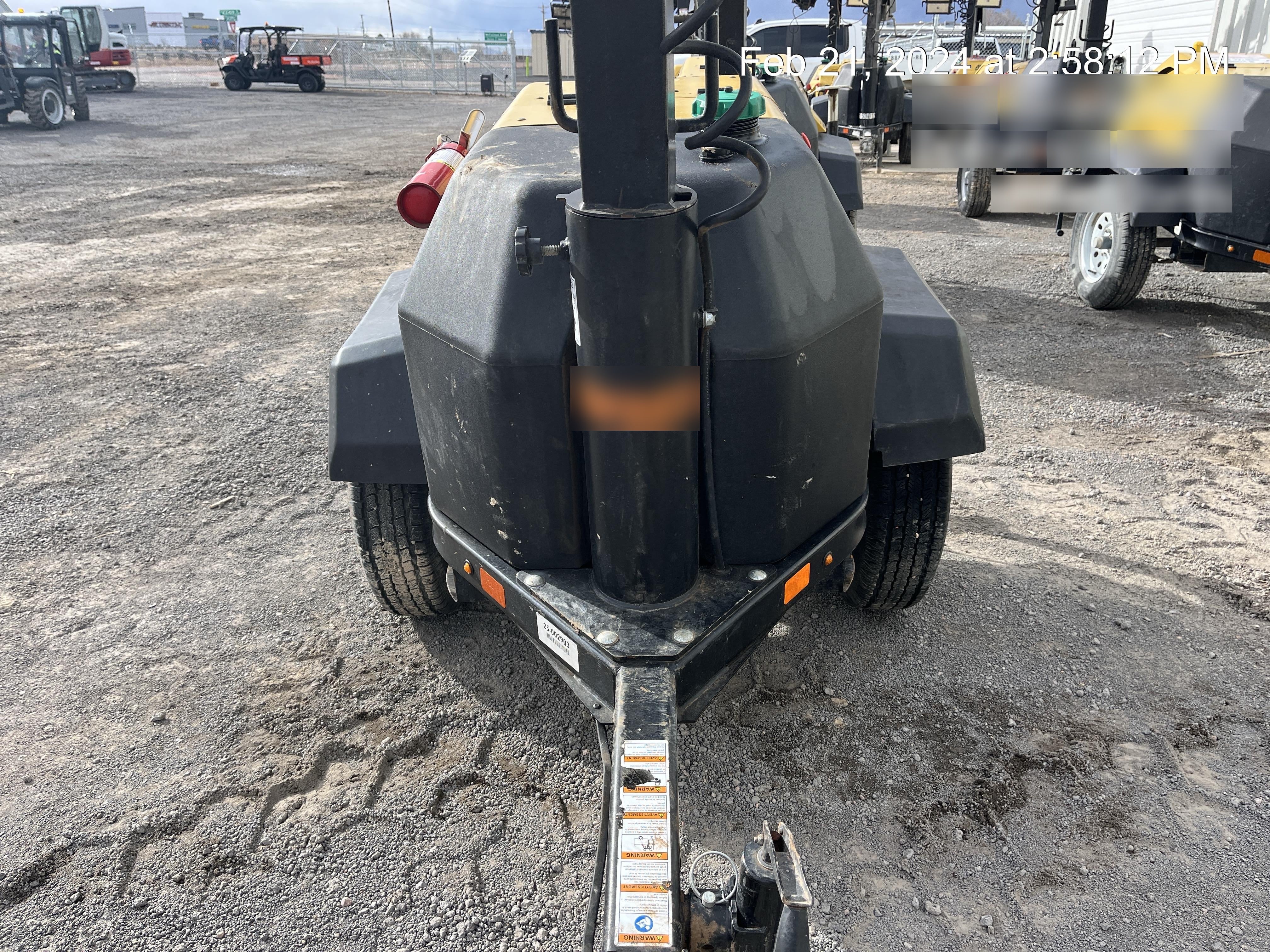 2022 Allmand NLV3GR (4) LED Light Fixture 350W, 23' Vertical Mast, 3kW Prime, Towable, ES Decals, T3