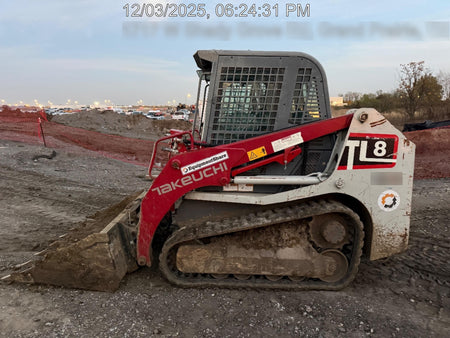 2020 Takeuchi TL8CR Cab/Heat/Air, 74hp, Hydraulic QC w/76" HD Bucket w/ Smooth Bolt on Edge, 76" HD Bucket w/Teeth