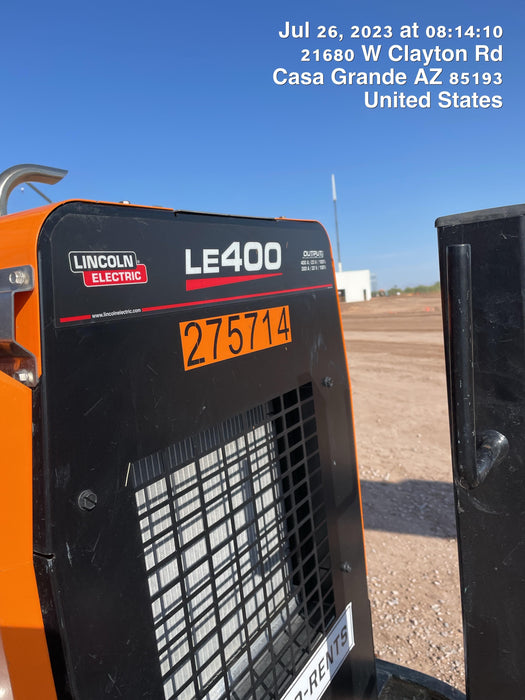 2022 Lincoln Electric LE400 Kubota V1505, Trlr, Cable Rack, Light Kit, ES Decals, T3