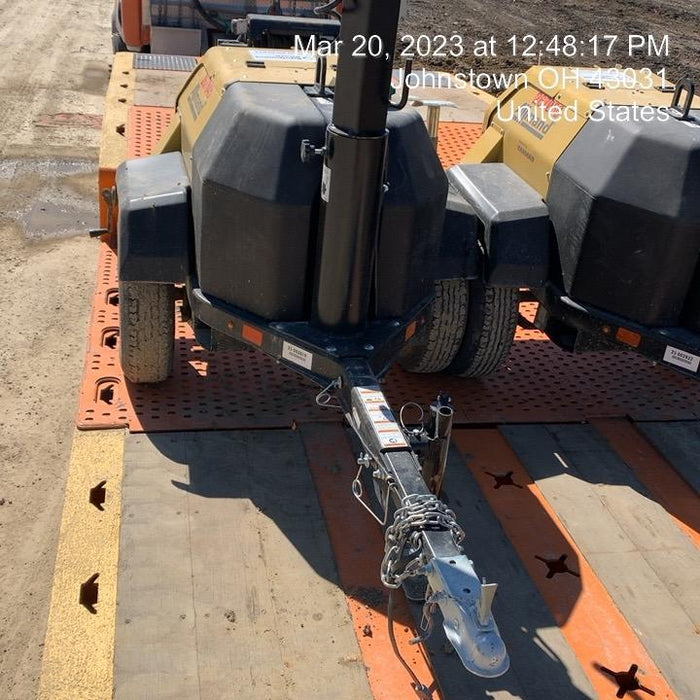 2022 Allmand NLV3GR (4) LED Light Fixture 350W, 23' Vertical Mast, 3kW Prime, Towable, ES Decals, T3